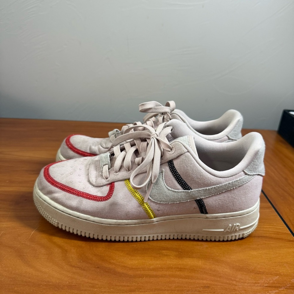 Nike Air Force 1 LX Siltstone Red Women's Sneaker Stitched Canvas W8‎ CK6572-600